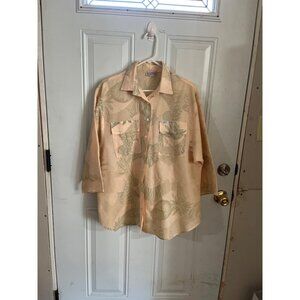 Cabrais three quarter sleeved button collard shirt